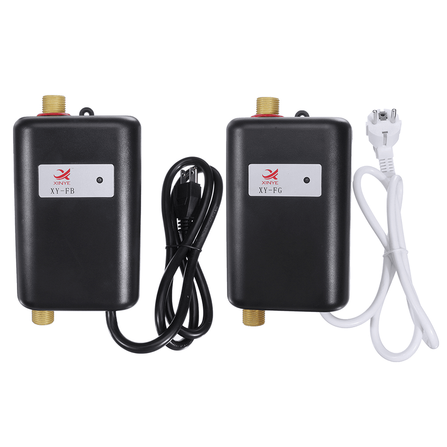Electric Tankless Hot Water Heater Instant Heating for Bathroom Kitchen Washing with Indicator - MRSLM