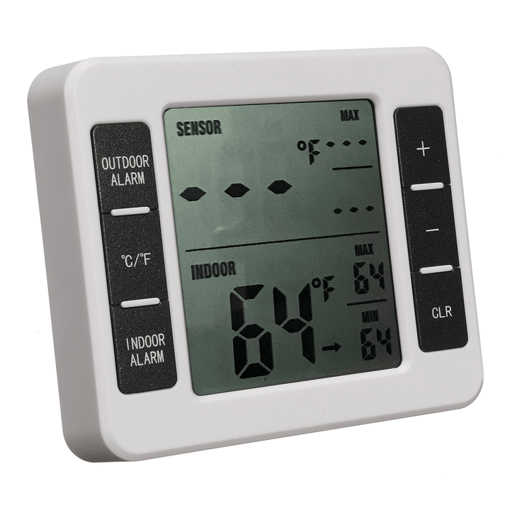 Wireless Digital Freezer Thermometer Indoor Outdoor Audible Alarm with Sensor - MRSLM