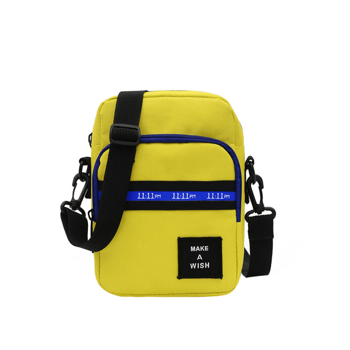 Men and Women Crossbody Bag Color Block Zipper Bags Waterproof for Travel - MRSLM