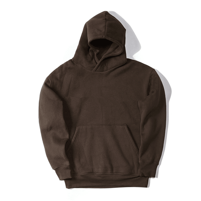 Hooded Solid Color Loose Fleece Hip-Hop Hooded Sweater - MRSLM
