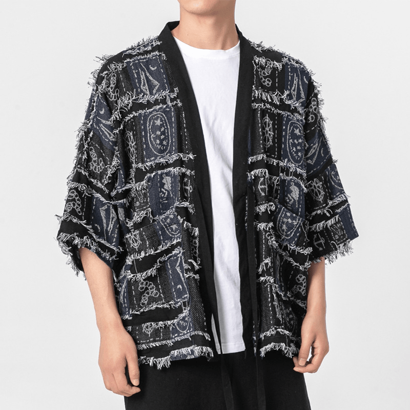 Chinese Style Men'S Cardigan Knitted Retro Fashion Top - MRSLM