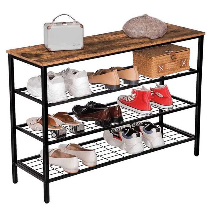 Shoe Cabinet 5-Tier Shoe Storage Organizer with 4 Metal Mesh Shelves Suitable for Living Room Bedroom - MRSLM
