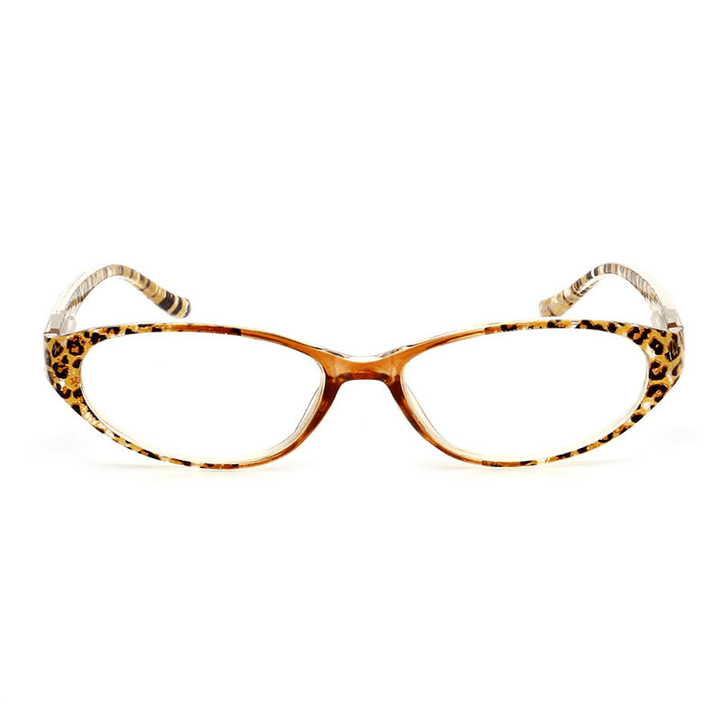 Men Women Leopard Resin Presbyopic Glasses - MRSLM