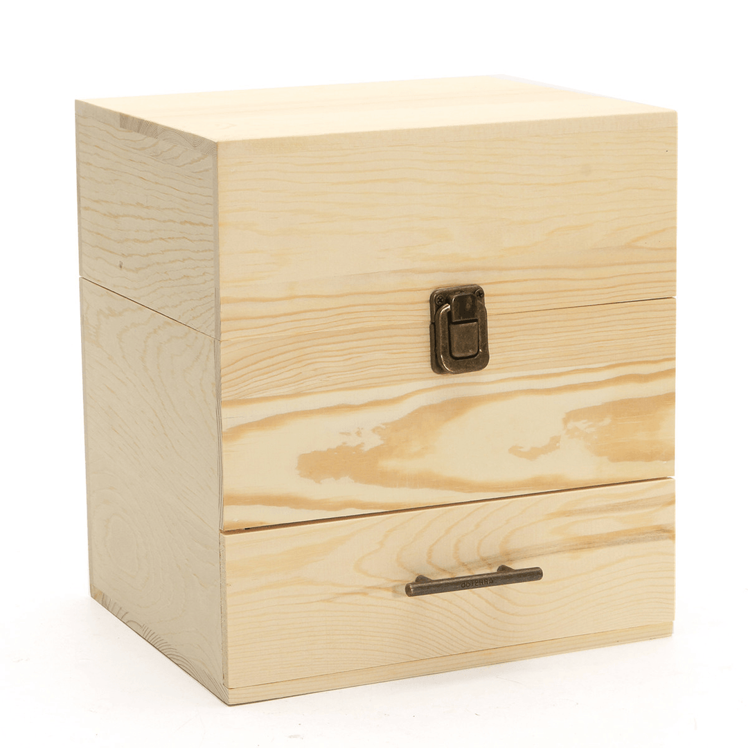 59 Compartment Essential Oil Storage Wooden Box Storage Box Compartment Essential Oil Display Box - MRSLM