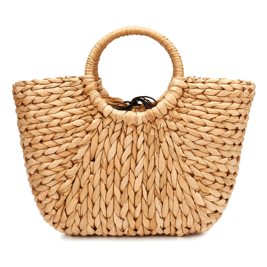 JOSEKO Straw Bag Women Summer Rattan Bag Handmade Woven Circle Bohemia Beach Handbag - MRSLM