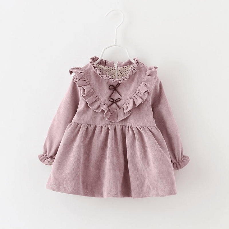 2021 Spring New Korean Dress Children'S Skirt, Baby Girl Dress, Baby Spring Blouse, Corduroy - MRSLM