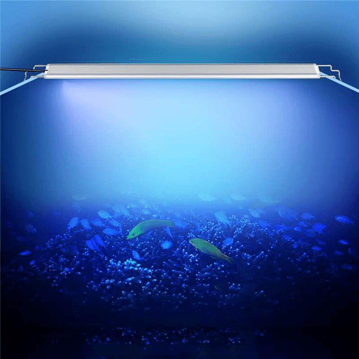 56CM Super Thin LED Aquarium Lighting Aquatic Plant Light Extendable Waterproof Clip-On for Aquariums with Remote Control - MRSLM