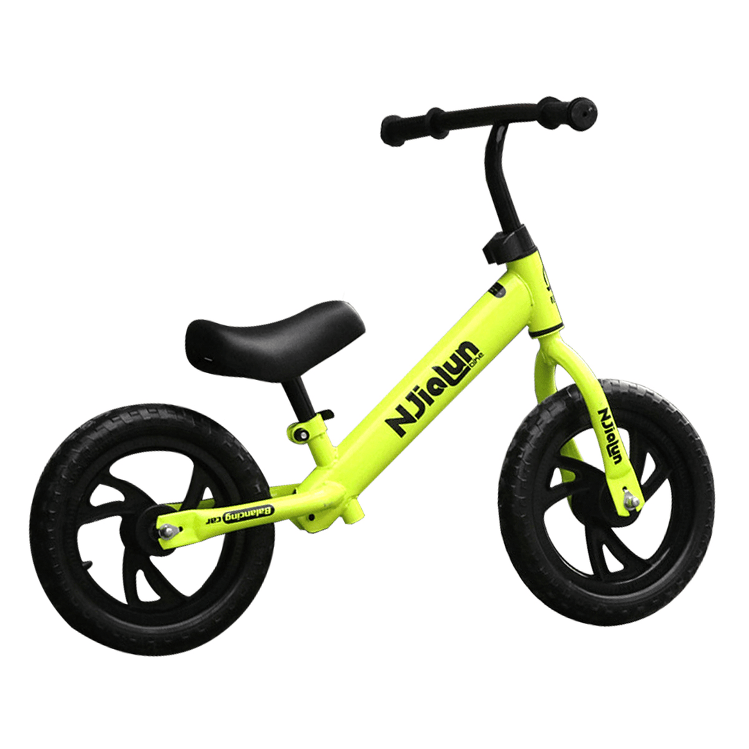 12Inch Kid Balance Bike Adjustable Height No-Pedal Childrens Balance Bike Beginner Rider Training Push Bike for 2-6 Years Old Christmas Gift - MRSLM
