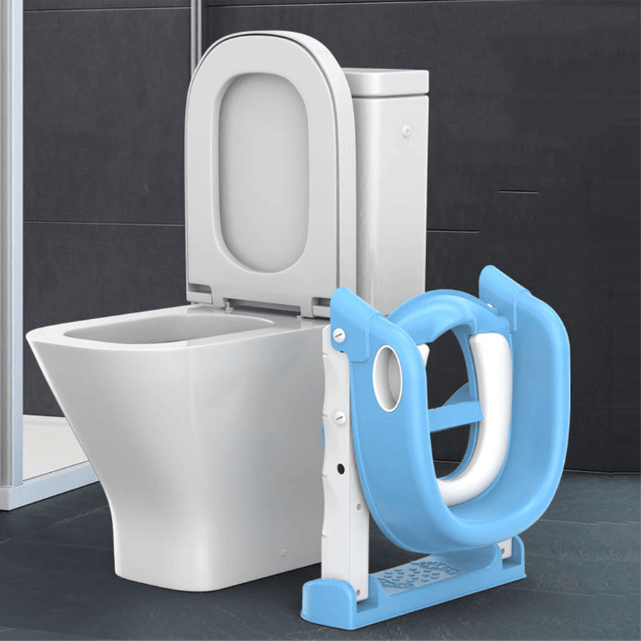 Foldable Baby Potty Toddler Kids Toilet Chair Portable Training Seat with Ladder - MRSLM
