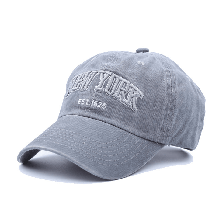 Washed Cloth Baseball Cap Embroidery Letter Retro Hat - MRSLM