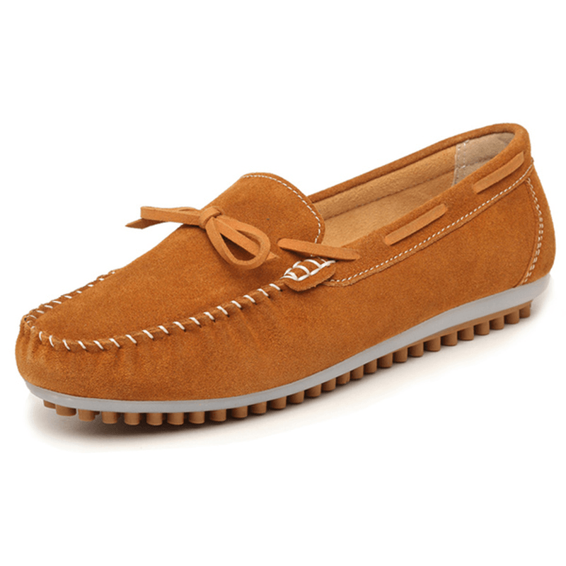 Women Casual Flat Shoes Lace up round Toe Flats Soft Sole Flat Loafers - MRSLM