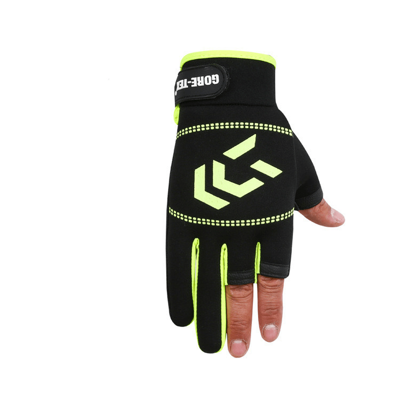 Fishing Gloves Three-Finger Riding Gloves Summer Shade Ice Silk Athletic Gloves - MRSLM