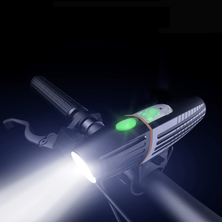 XANES® SFL21 650LM T6 LED Bike Light 15H Running Time Smart Light Sensing Stepless Dimming Battery Display 2200Mah Large Capacity Battery USB Rechargeable IPX6 Waterproof - MRSLM