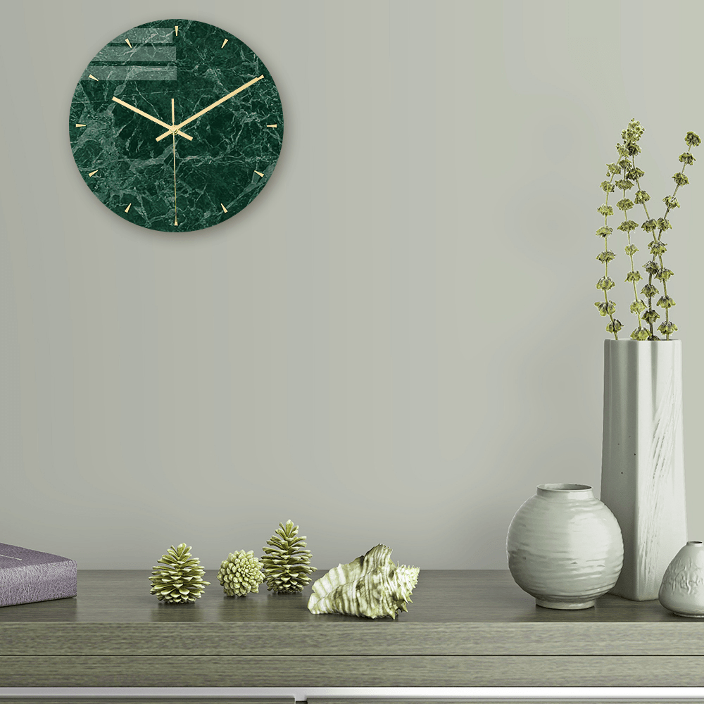 CC009 Creative Marble Pattern Wall Clock Mute Wall Clock Quartz Wall Clock for Home Office Decorations - MRSLM