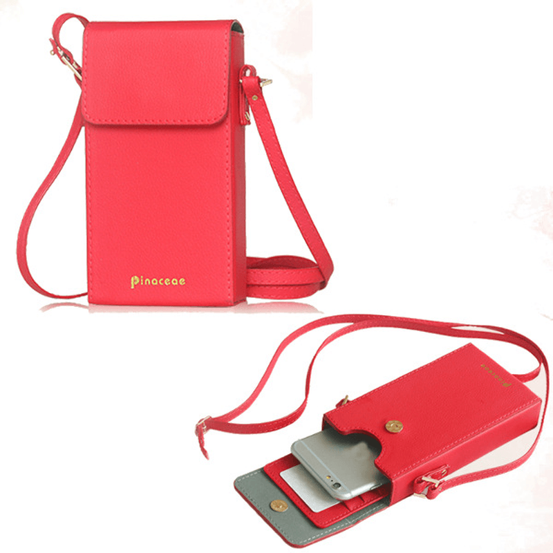 Women PU Hasp Shoulder Bags Mini Crossbody Bags 6'' Phone Case for Iphone 6S plus Samsung Huawei - MRSLM
