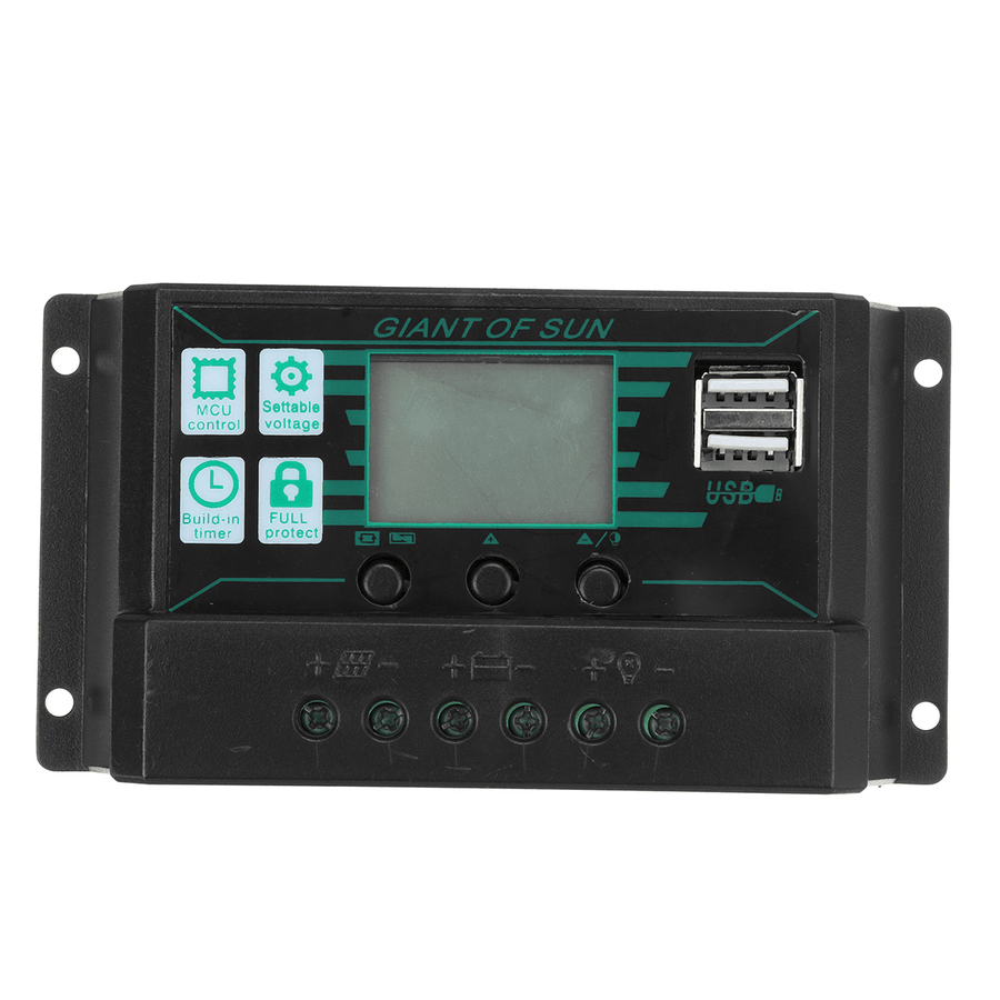 10A-60A Amp Solar Panel Battery Regulator Charge Controller 12/24V Auto Dual USB - MRSLM