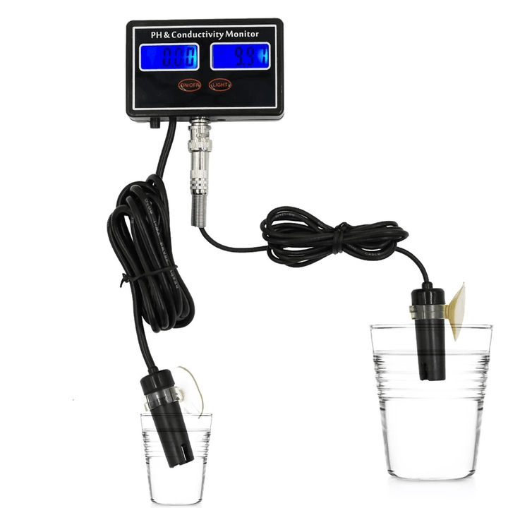 Digital PH&EC Conductivity Monitor Meter Tester ATC Water Quality Real-Time Continuous Monitoring Detector - MRSLM
