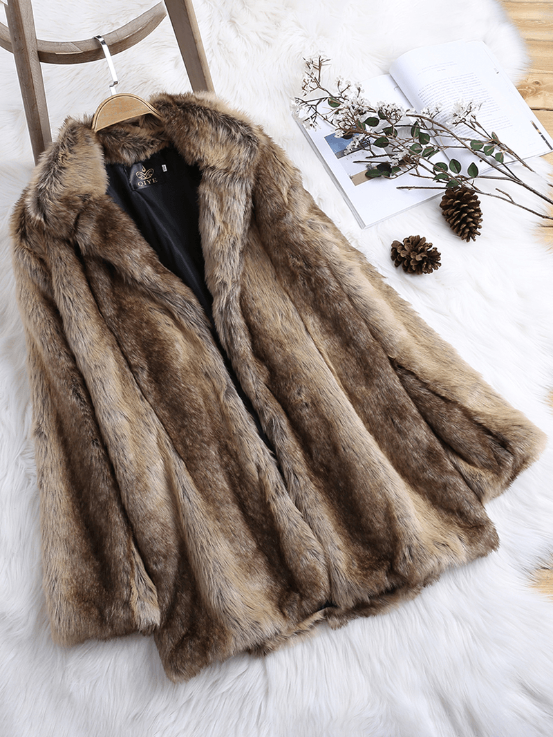 Faux Fur Long Coats - MRSLM