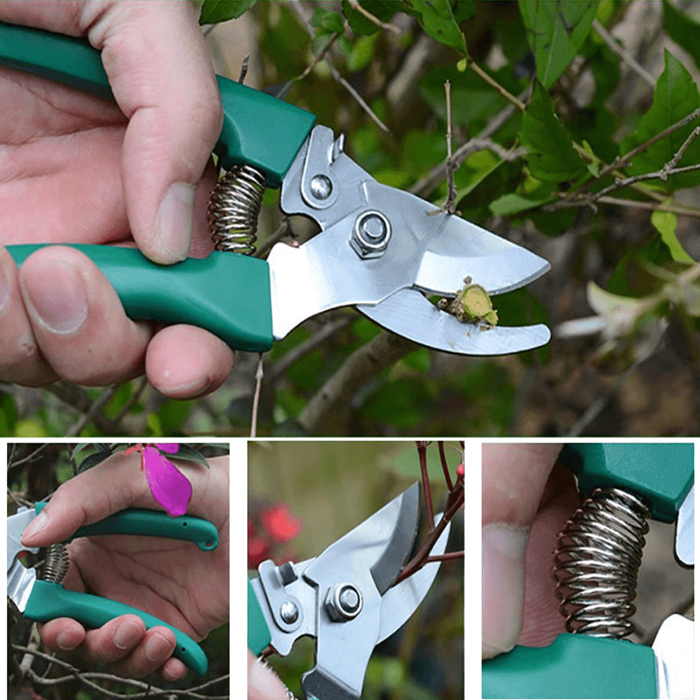 10Pcs Garden Tool Set Trowel Pruner Rake Shovel Grass Shear Spray Bottle Hand Tool with Storage Case - MRSLM