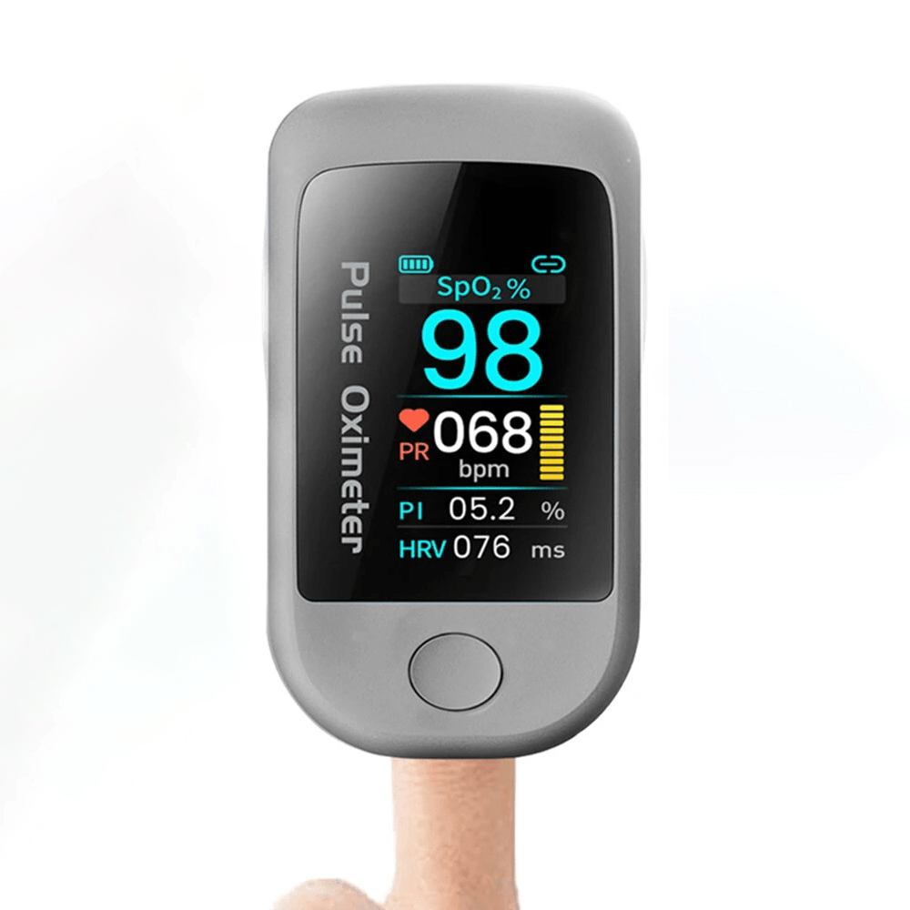 Boxym Smart Bluetooth 5.1 Fingertip Pulse Oximeter HRV Heart-Rate Variability Meter Monitor APP Control Data Record Oximetro De Dedo Support Android IOS - MRSLM
