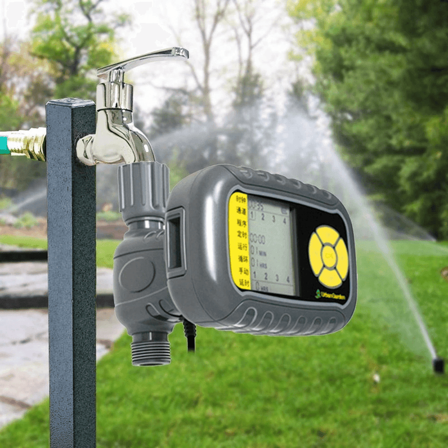 Bakeey Automatic Watering Device Solar Charging Timing Watering Controller Tool Garden Intelligent Watering Sprinkler System - MRSLM