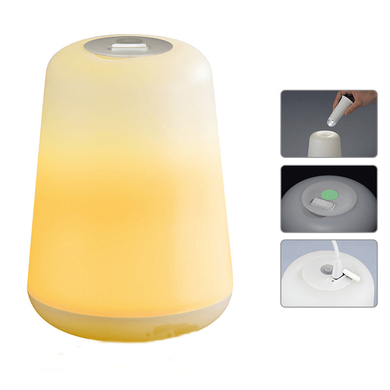 1W USB Night Light Bedside Lantern Plastic 60LM Two Modes Camping Lamp Table Desk LED - MRSLM