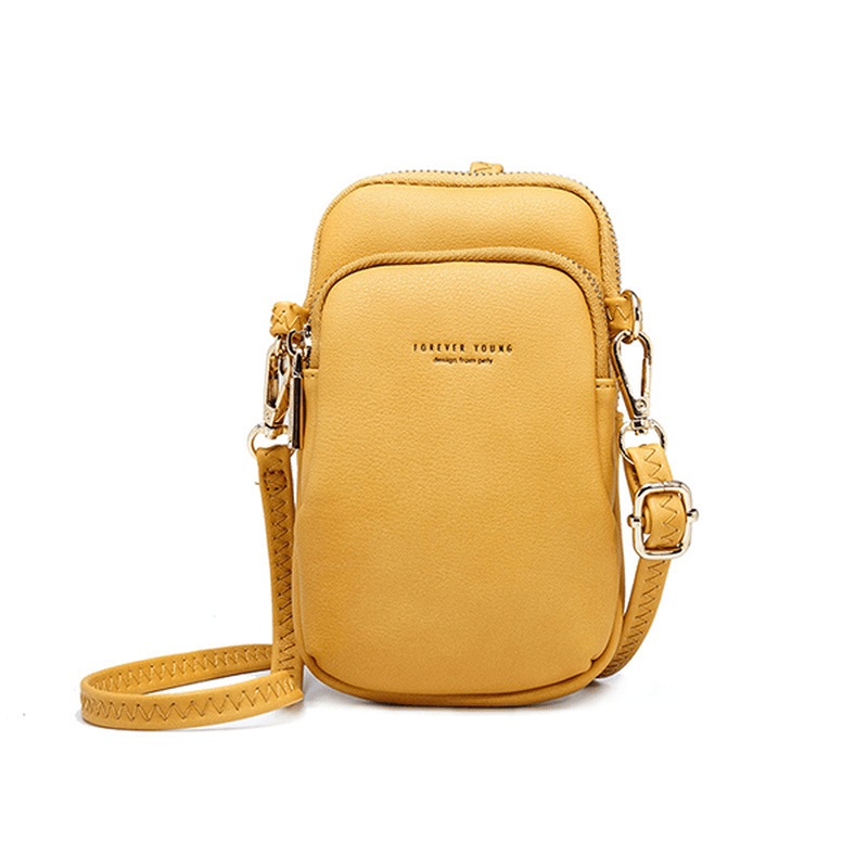 Pierreloues Women's Casual Crossbody Bag: Solid Shoulder Phone Bag for Everyday Use - MRSLM