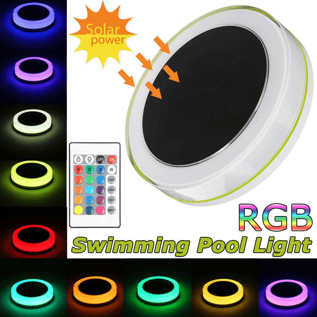 12LEDS RGB Suction Cup Swimming Pool Light Underwater Led Light Night for Pond - MRSLM