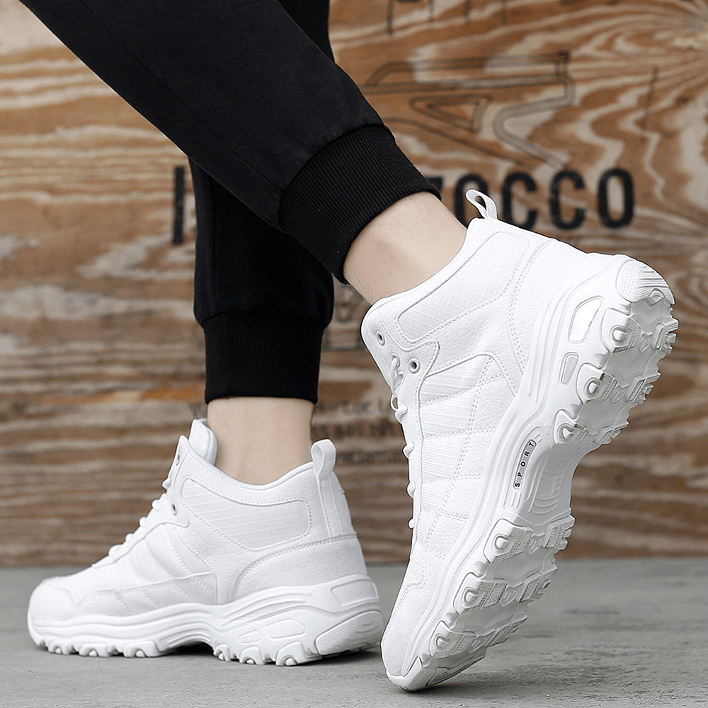 Women Casual Lace up Slip Resistant Clunky Sneakers - MRSLM
