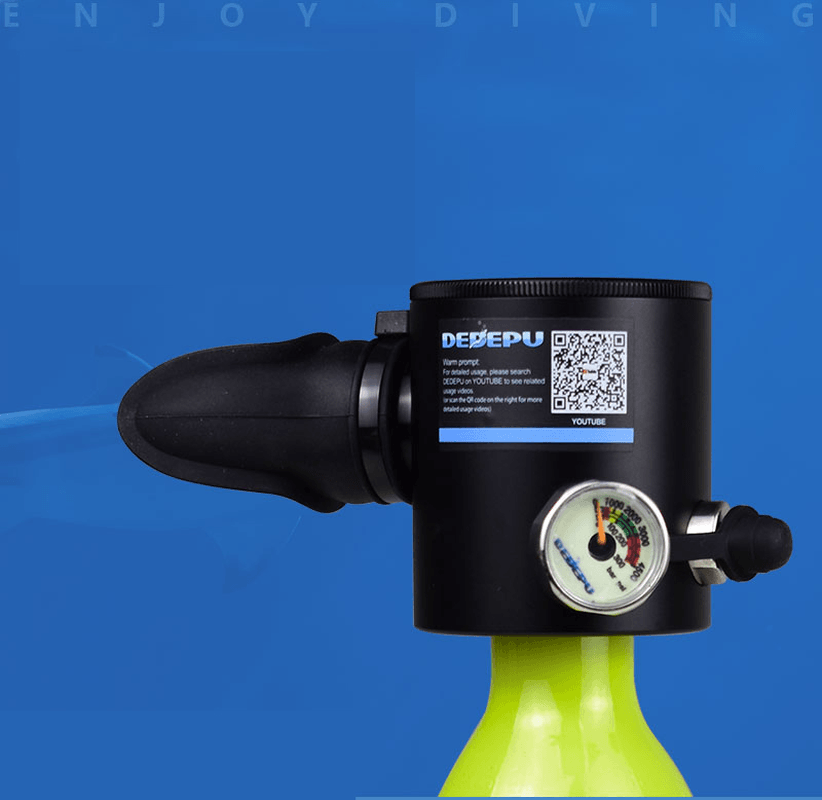 2X0.5L Yellow DEDEPU Scuba Diving Tank Mini Scuba Tank Air Oxygen Cylinder Underwater Diving Set with Adapter & Storage Box Diving Set Equipment 11 in 1 - MRSLM