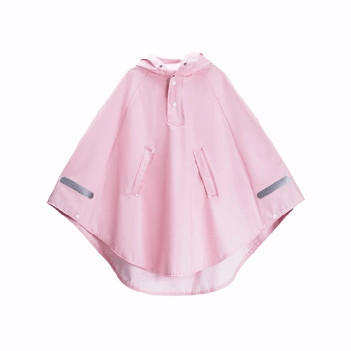 7Th Children Cloak Raincoat Boy Girls Waterproof Poncho with 3M Reflection Strip for Children Rain Coat - MRSLM