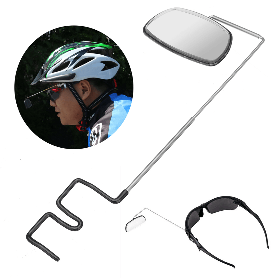 BIKIGHT Aluminum Alloy Lightweight 360 Degree Bike Helmet Mount Rear View Mirrors Adjustable - MRSLM