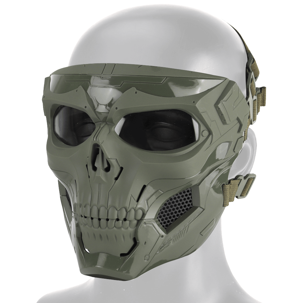 Halloween Skull Tactical Airsoft Mask Paintball CS Military Protective Full Face Helmet - MRSLM