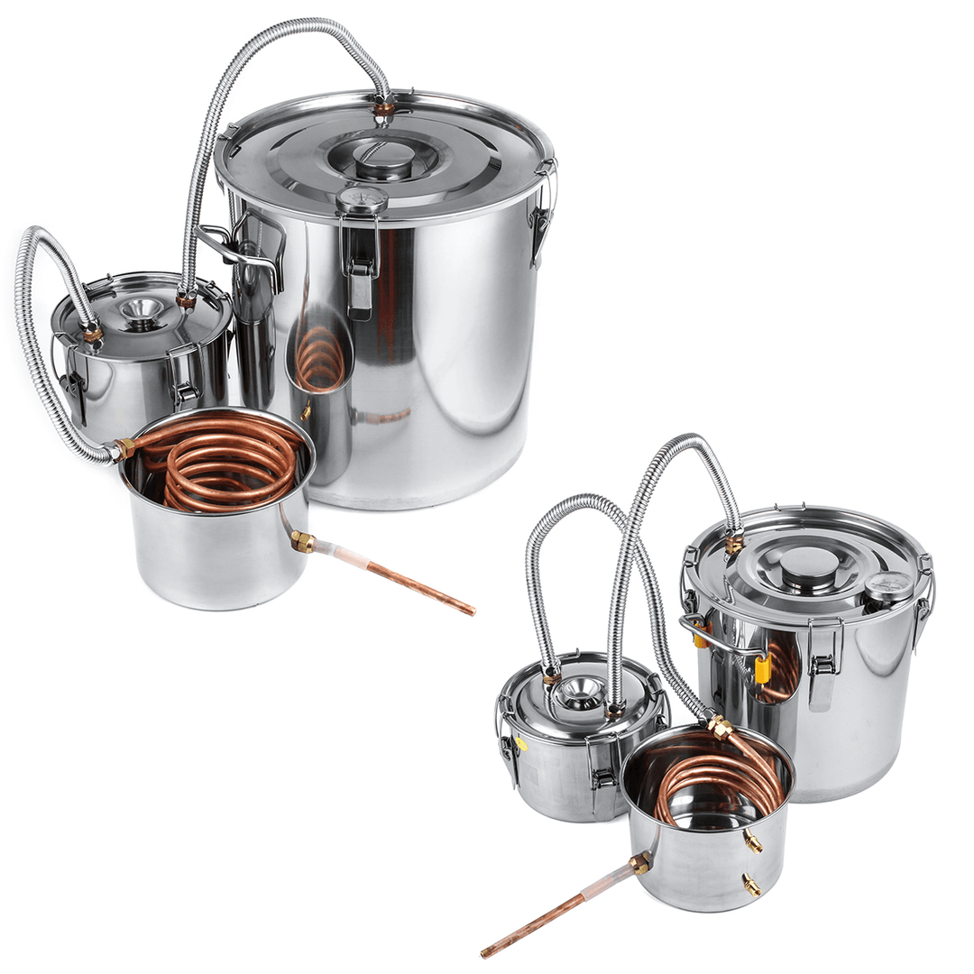 Kingsunshinemetal BWD 10/18/30L DIY Brewing Equipment Distiller Boiler with Thermometer - MRSLM