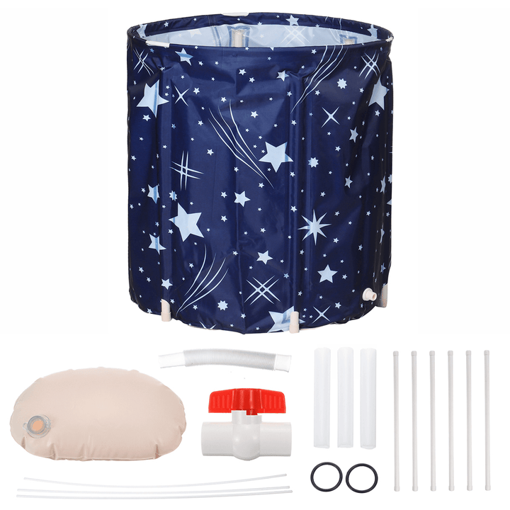 70X20X8Cm PVC Adult Baby Portable Folding Bathtub Water Tub Bucket Outdoor Room Spa Bath - MRSLM