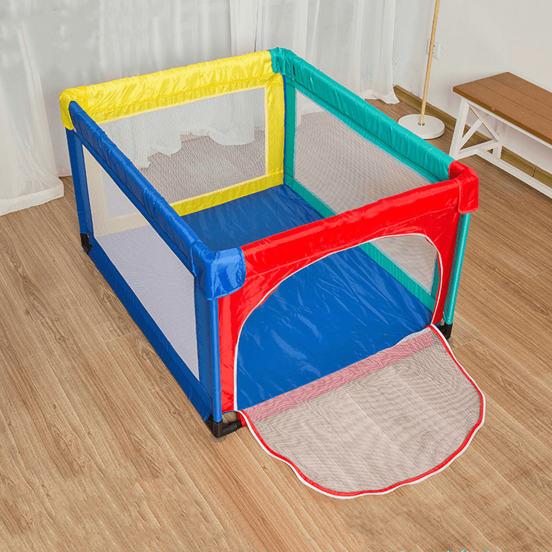 Portable Baby Playpen Extra Large Play Yard for Infants Sturdy Safety Infant Playard Indoor outside Big Toddler Play Pen with Gates - MRSLM