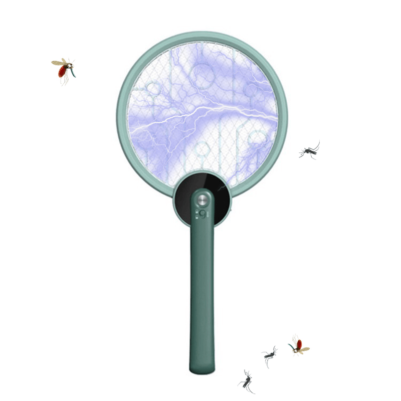 2 in 1 1000Mah Electric Insect Repellent Racket USB Rechargeable Mosquito Dispeller Electric Fly Bug Wasp Bat - MRSLM