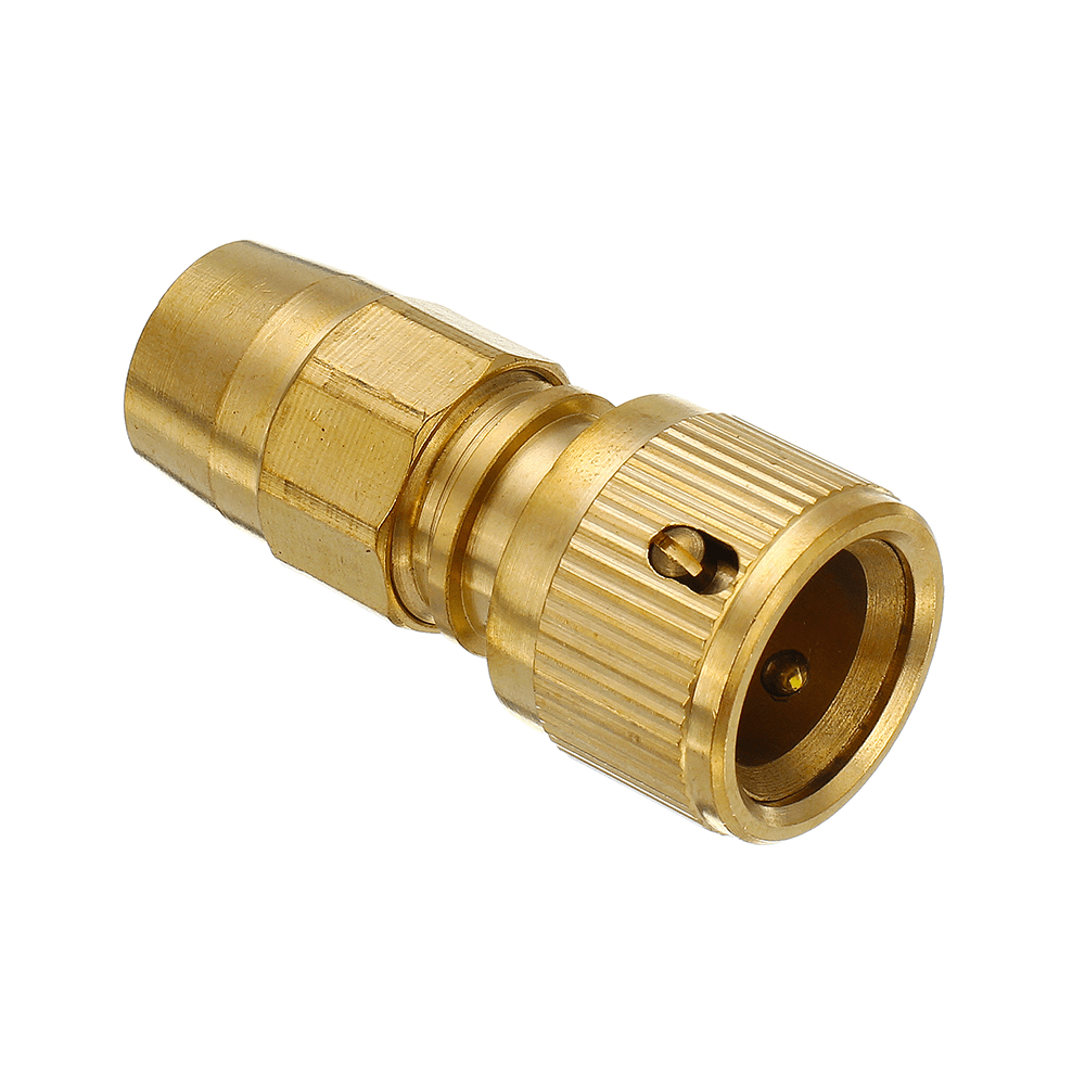 3/8'' Brass Hose Connector Copper Garden Telescopic Pipe Fittings Washing Water Quick Connector Car Wash Clean Tools Quick Connect Adapter - MRSLM