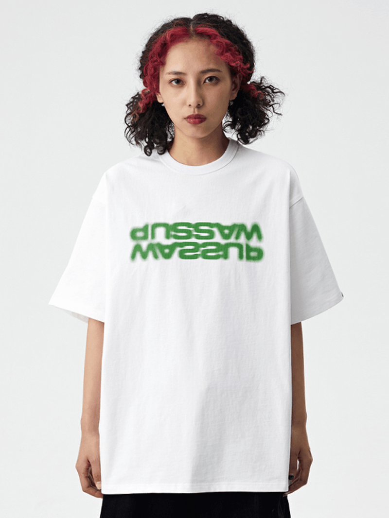 Men'S Short-Sleeved T-Shirt Summer New Phantom Logo round Neck Casual Loose Female Official Flagship Store - MRSLM