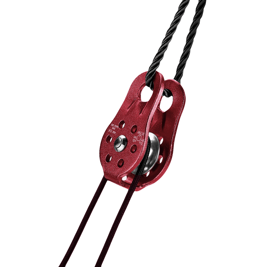 20KN Aluminum Alloy Fixed Rope Climbing Pulley Outdoor Camping Hiking Escape Rescue Tool - MRSLM