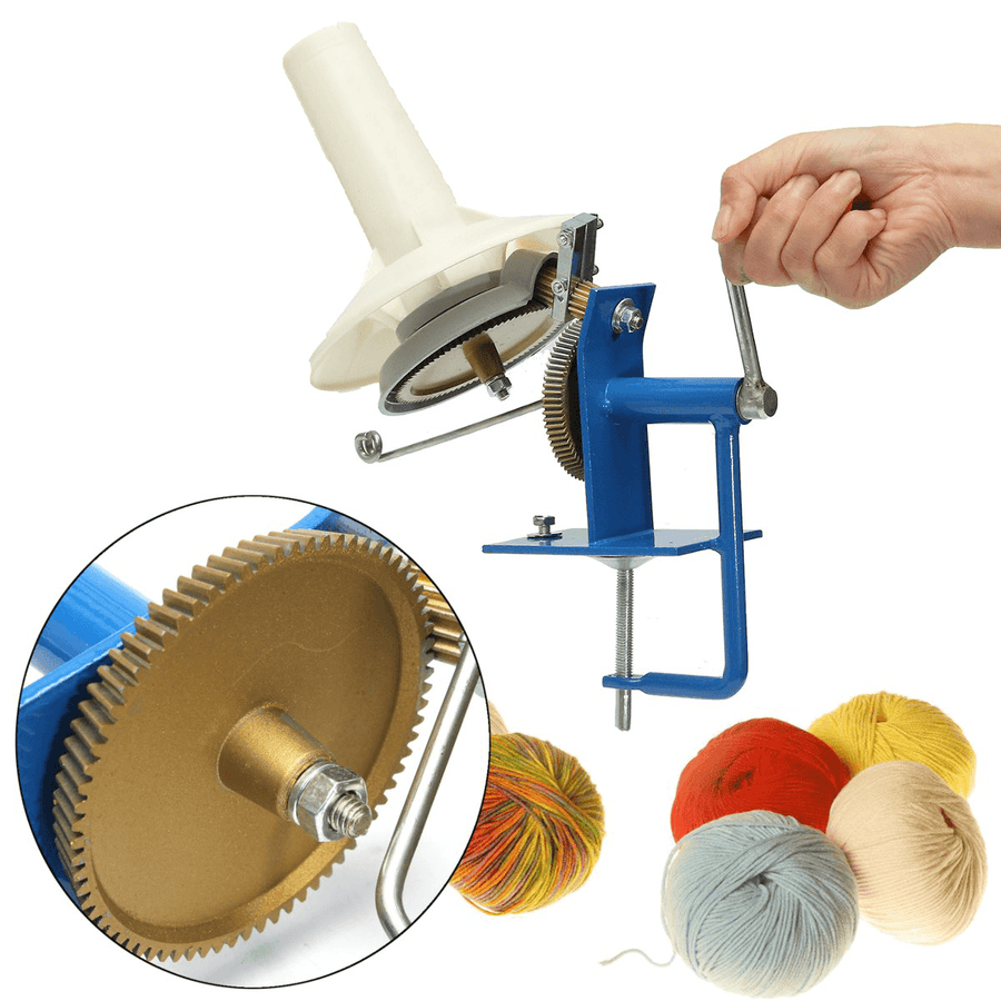 Metal Large Yarn Fiber Wool String Ball Winder Hand Operated Needlecraft Tool - MRSLM