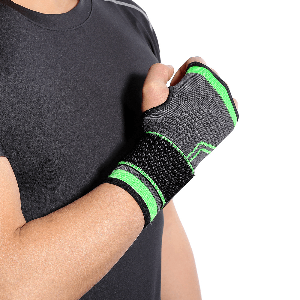KALOAD Dacron Breathable Wrist Support Palm Protection Adults Weight Lifting Sports Bracers Gym Fitness Protective Gear - MRSLM