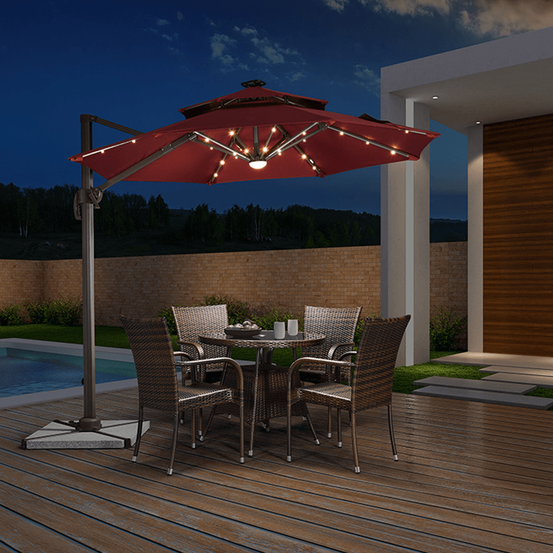 104PCS LED 8 Mode Solar Charging Solar LED String Light for Sun Umbrella Garden - MRSLM