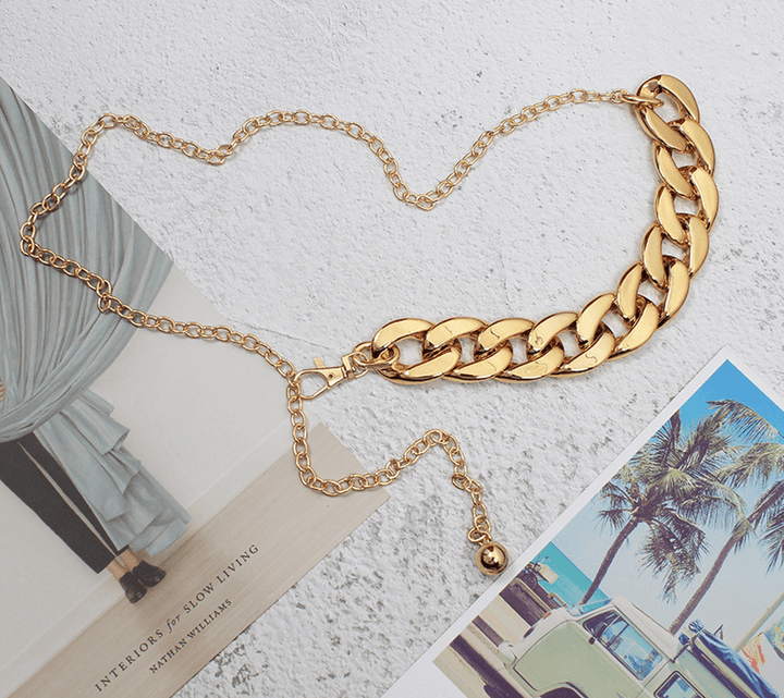 Metal Waist Chain Accessories Women'S Thin Belt Chain Trousers Chain - MRSLM