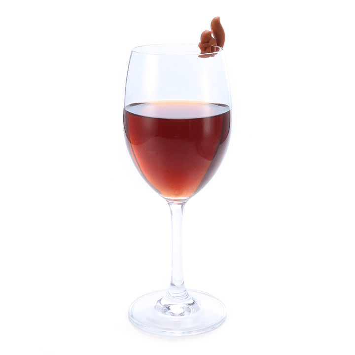 KC-GC01 5Pcs Silicone Cute Squirrel Tea Bag Holder Wine Glass Charms Drinks Maker Bar Tools - MRSLM