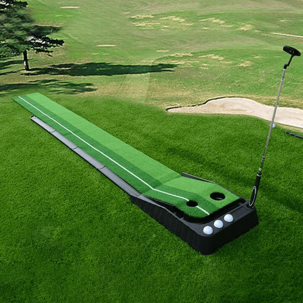 2.5M Golf Practice Mat Golf Training Grass Mat Thick Smooth Putting Pad Outdoor Garden Office - MRSLM