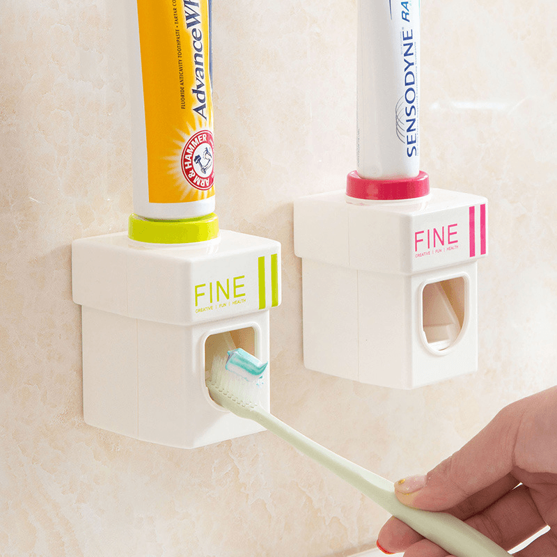 Honana BX-421 Wall Mounted Adhensive Toothpaste Squeezer Automatic Toothpaste Distributor - MRSLM