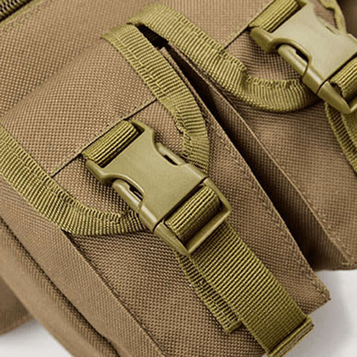 Men Nylon Camouflage Tactical Outdoor Multifunction Casual Sport Riding Fishing Gear Bag Waist Bag Water Bottle Bag - MRSLM