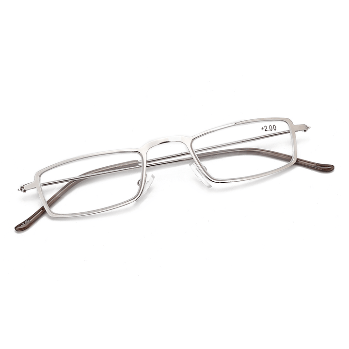Unisex Metal Frame HD Resin Anti-Fatigue Reading Glasses - MRSLM