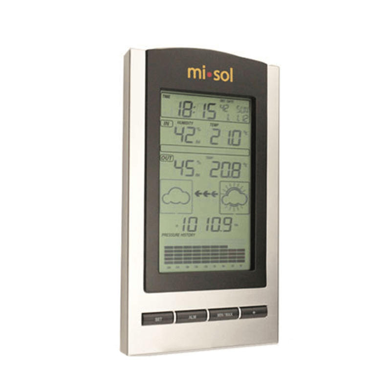 MISOL STA-WH1150 Wireless Weather Station with Outdoor Temperature Humidity Sensor LCD Display Barometer - MRSLM